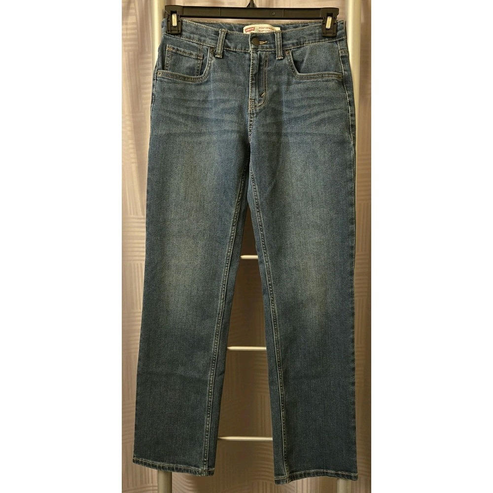 Levi's Boys 514 Straight Fit Jeans Medium Wash Denim Size 14 Reg (Fits 27x28)‎